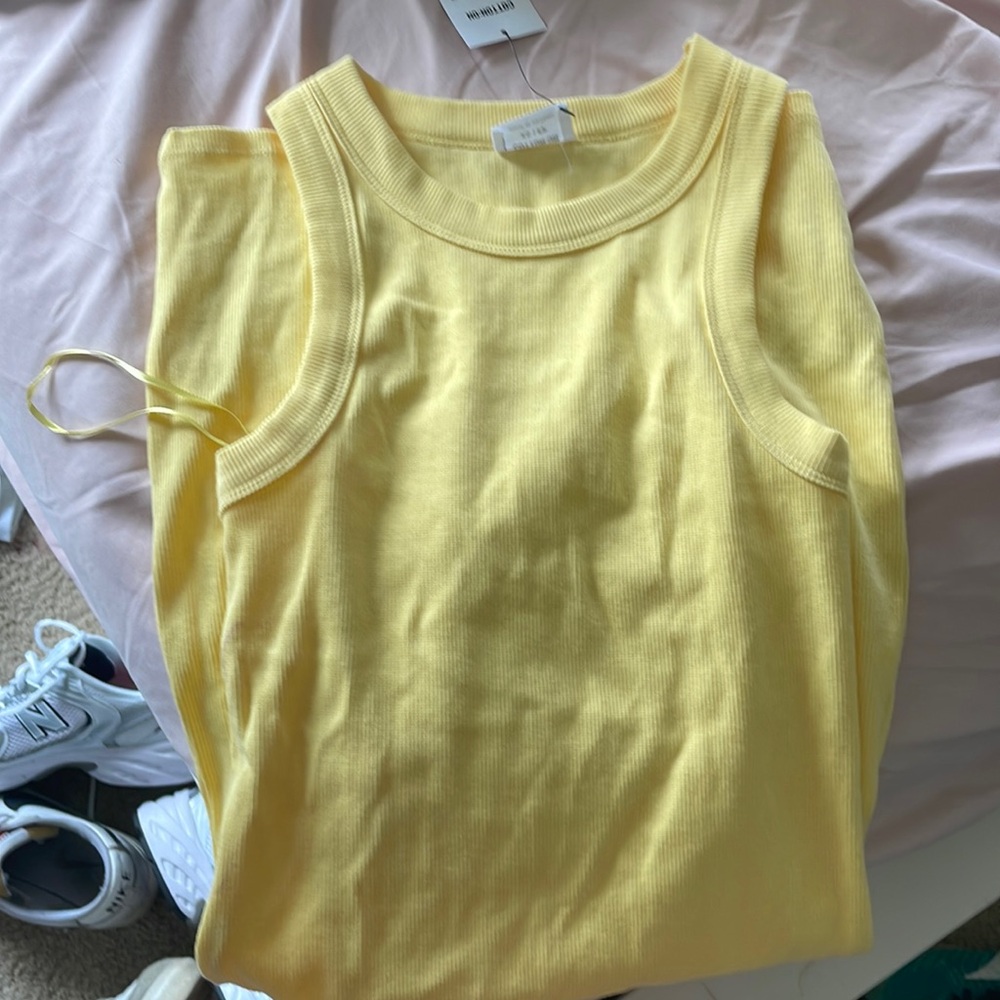 Cotton on yellow tight, fitting mini dress
